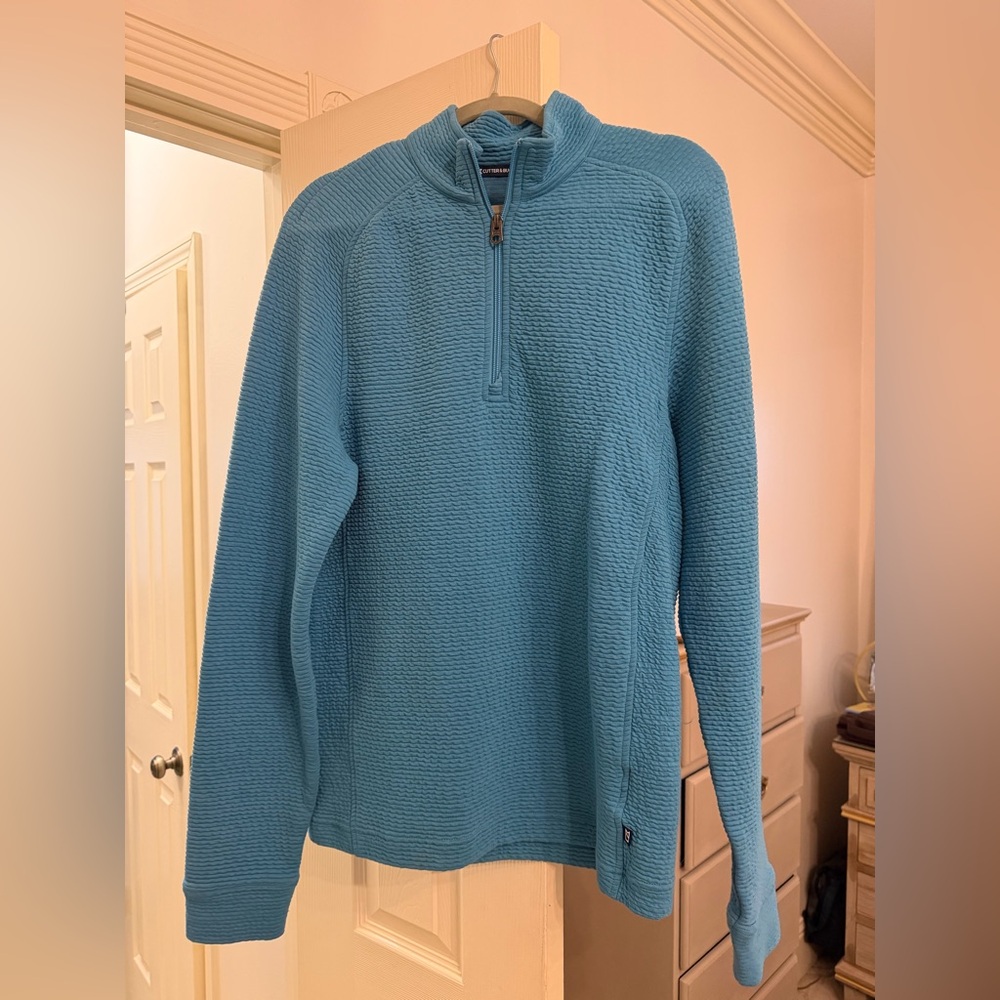 Cutter and Buck blue Quarter-Zip coastal half zip small Pullover
